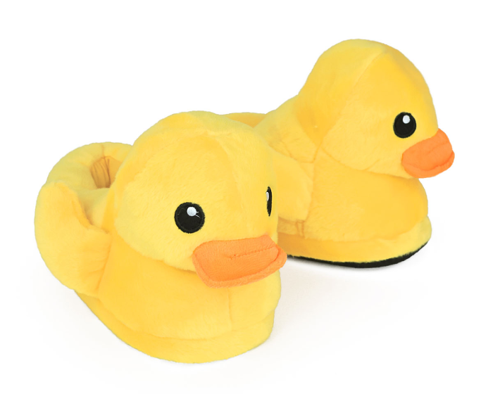 Yellow Duck Slippers 3/4 View