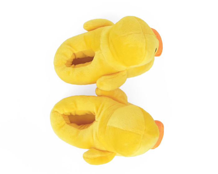 Yellow Duck Slippers Top View