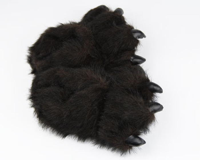 black paw slippers