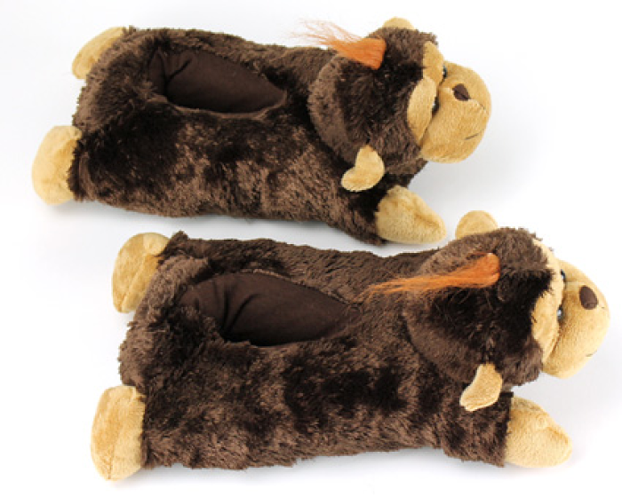 Fuzzy Monkey Slippers 4
