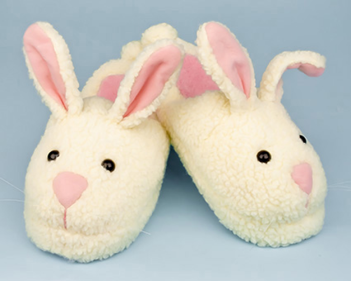 womens pink bunny slippers