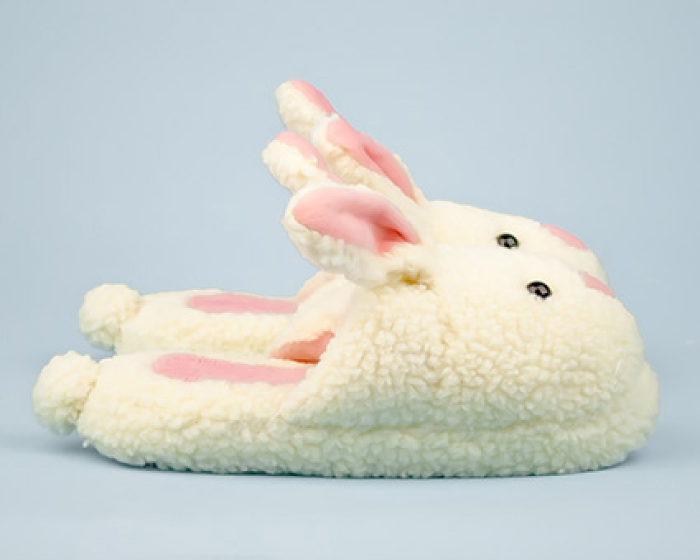 blue bunny slippers