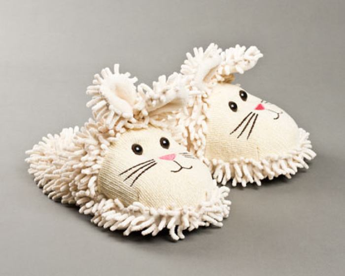 Fuzzy Bunny Slippers 1