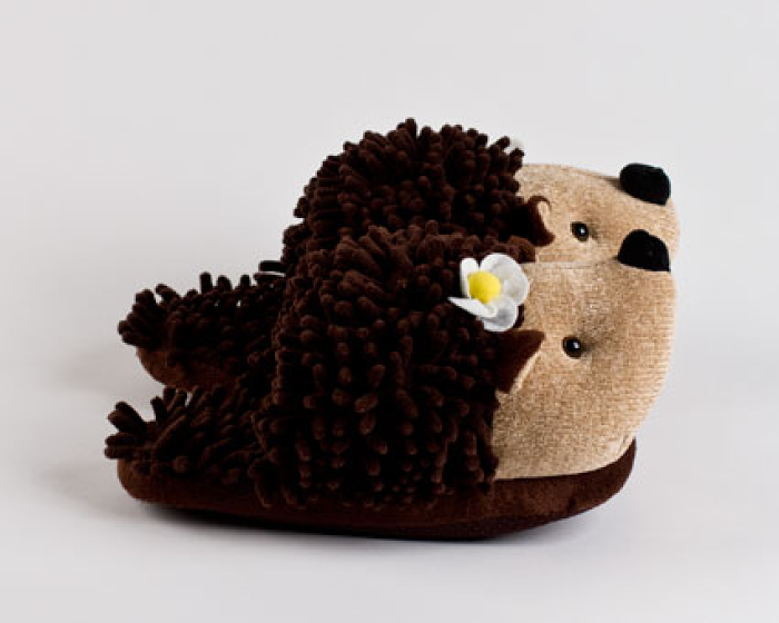 Children's Fuzzy Hedgehog Animal Slippers 2