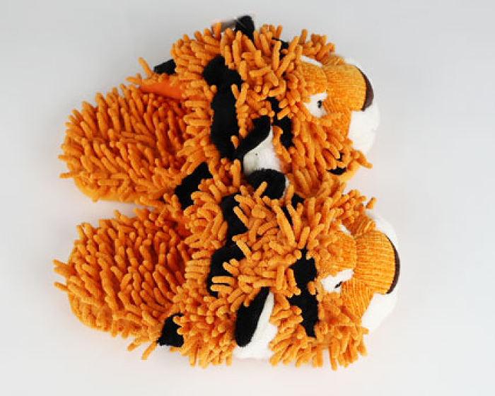 Fuzzy Tiger Slippers 4