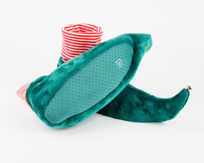 Kids Green Elf Slippers 3