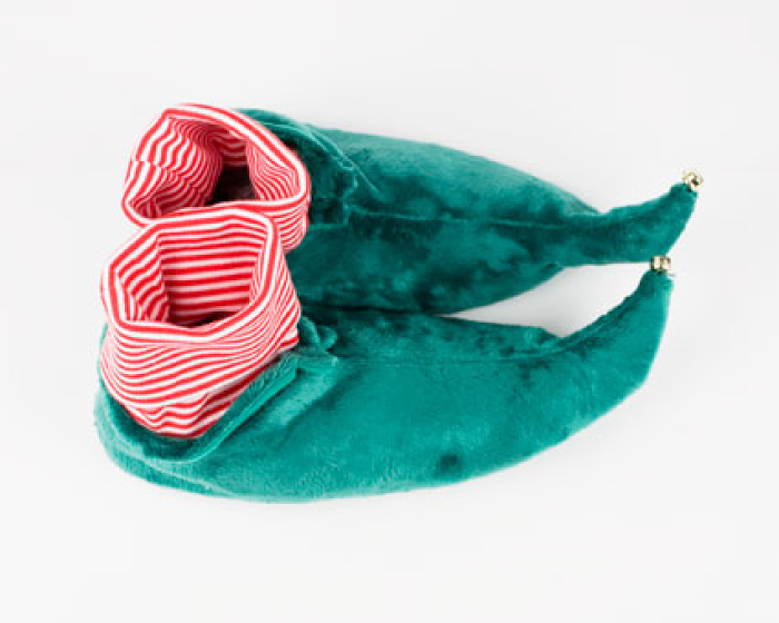 Kids Green Elf Slippers 4