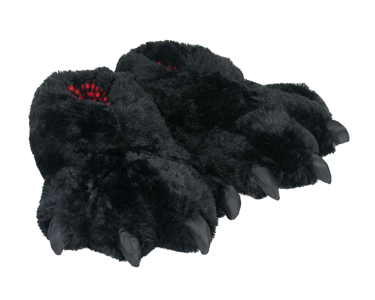 black paw slippers