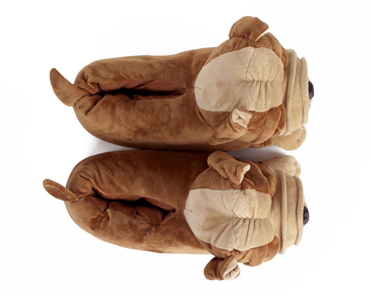 Bulldog Slippers Bulldog Animal Slippers Plush Bulldog Slippers