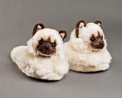 cat fur slippers