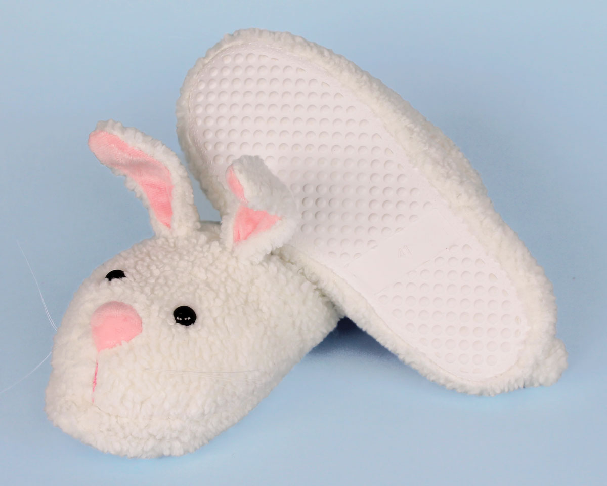 Fluffy Pink Bunny Plush Slippers | As Seen on Social