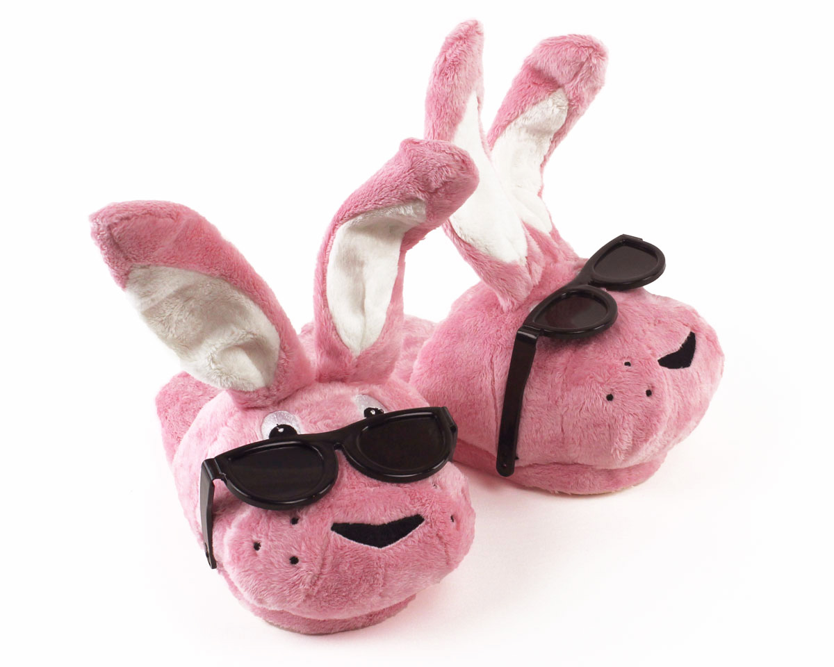 pink bunny house shoes