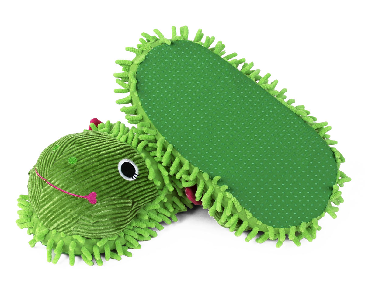 Fuzzy frog slippers outlet