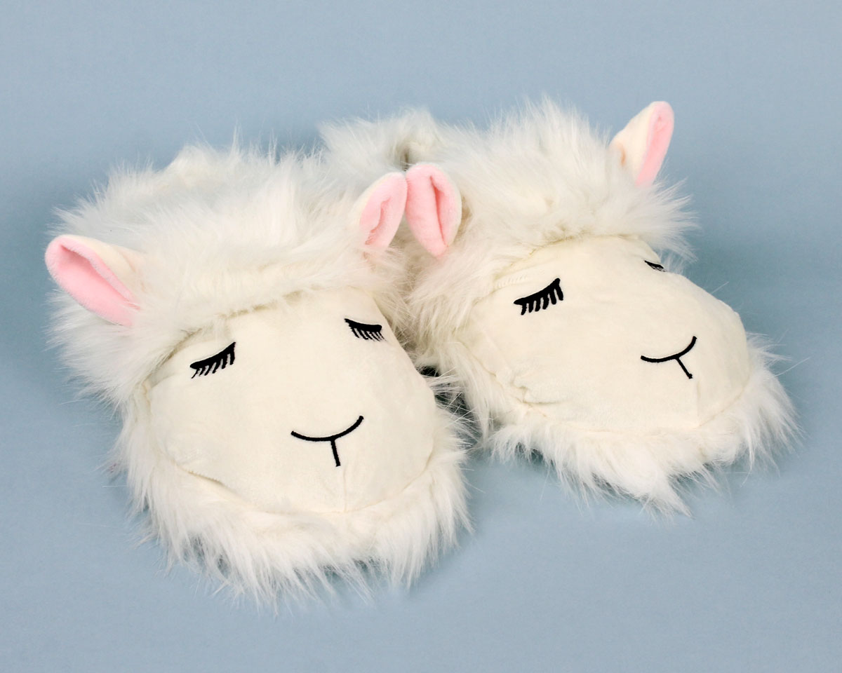 Womens Novelty 3D Lamb Slippers Character Booties Plush Animal Sheep Mules Size 