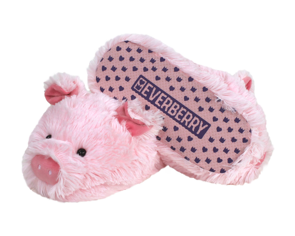 Fuzzy Pig Slippers | Pig Animal Slippers