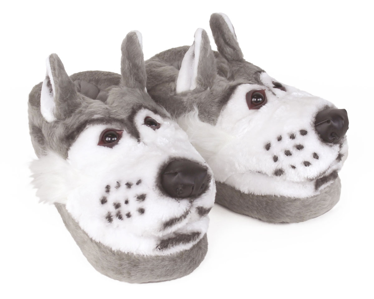 Wolf Slippers | Gray Wolf Slippers Wolf Animal