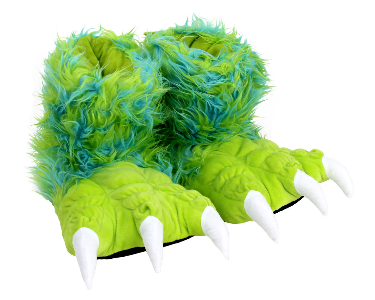 rainbow monster feet slippers