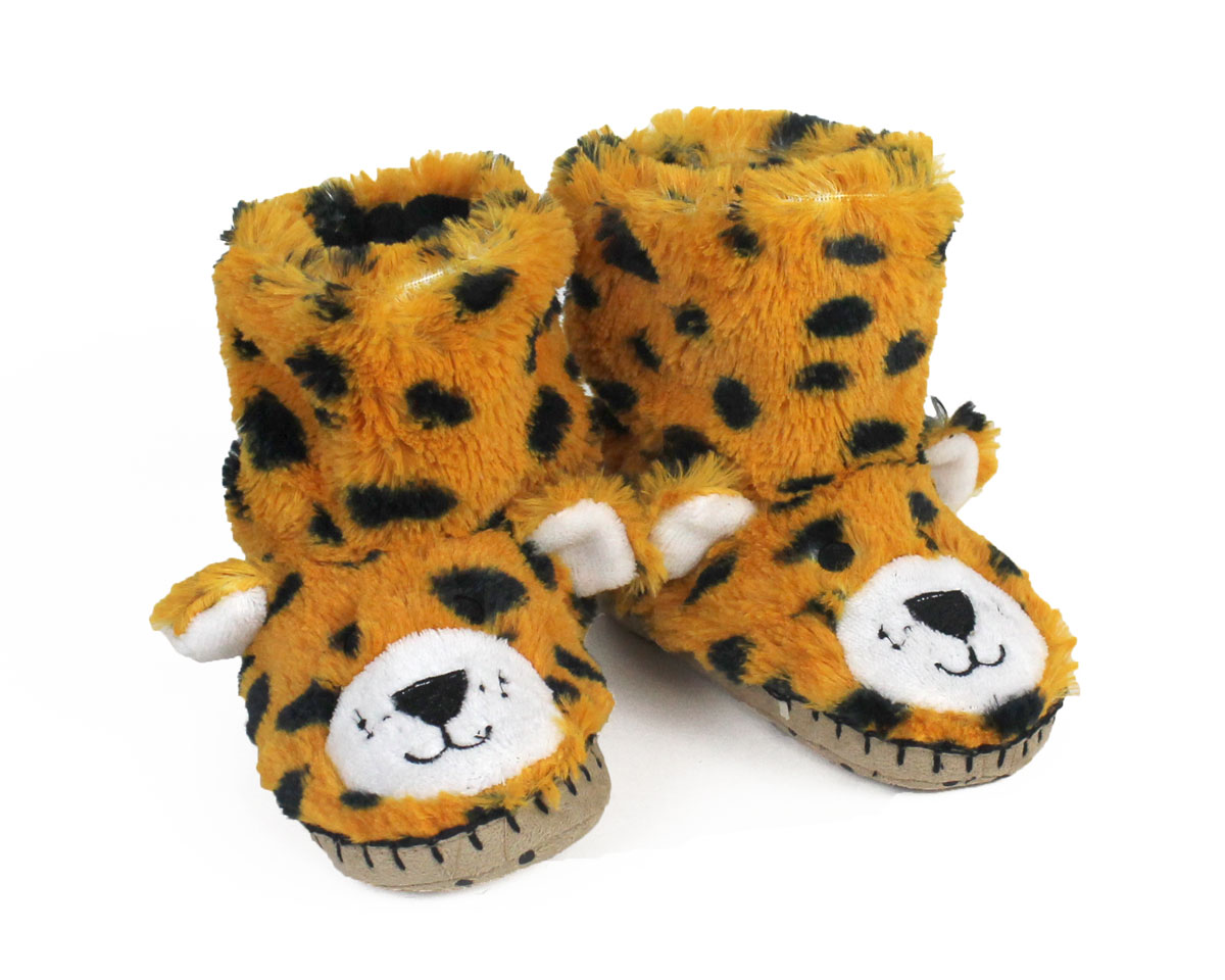 childrens leopard print slippers