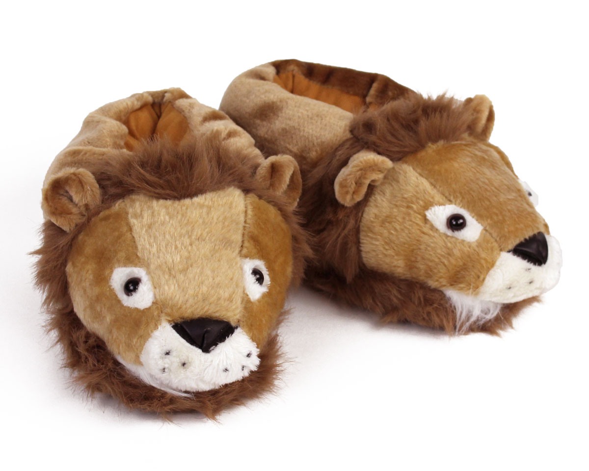 Lion Slippers Lion Animal Slippers Fuzzy Lion Slippers