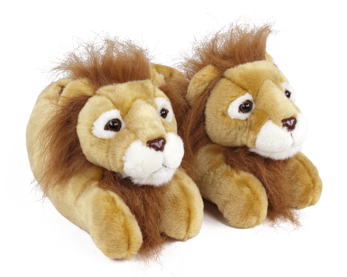 Lion Slippers | Plush Lion Animal Slippers