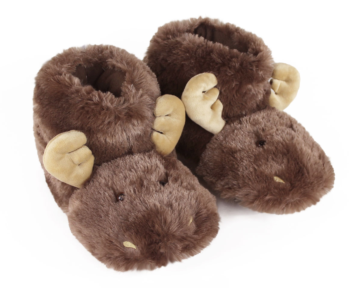 Gymnastik Morgen Rektangel Cozy Moose Slippers | Moose Critter Boot Slippers