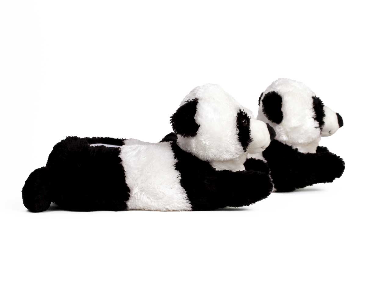 Loungeable PANDA SLIPPER UNISEX - Chaussons - black/white/blanc