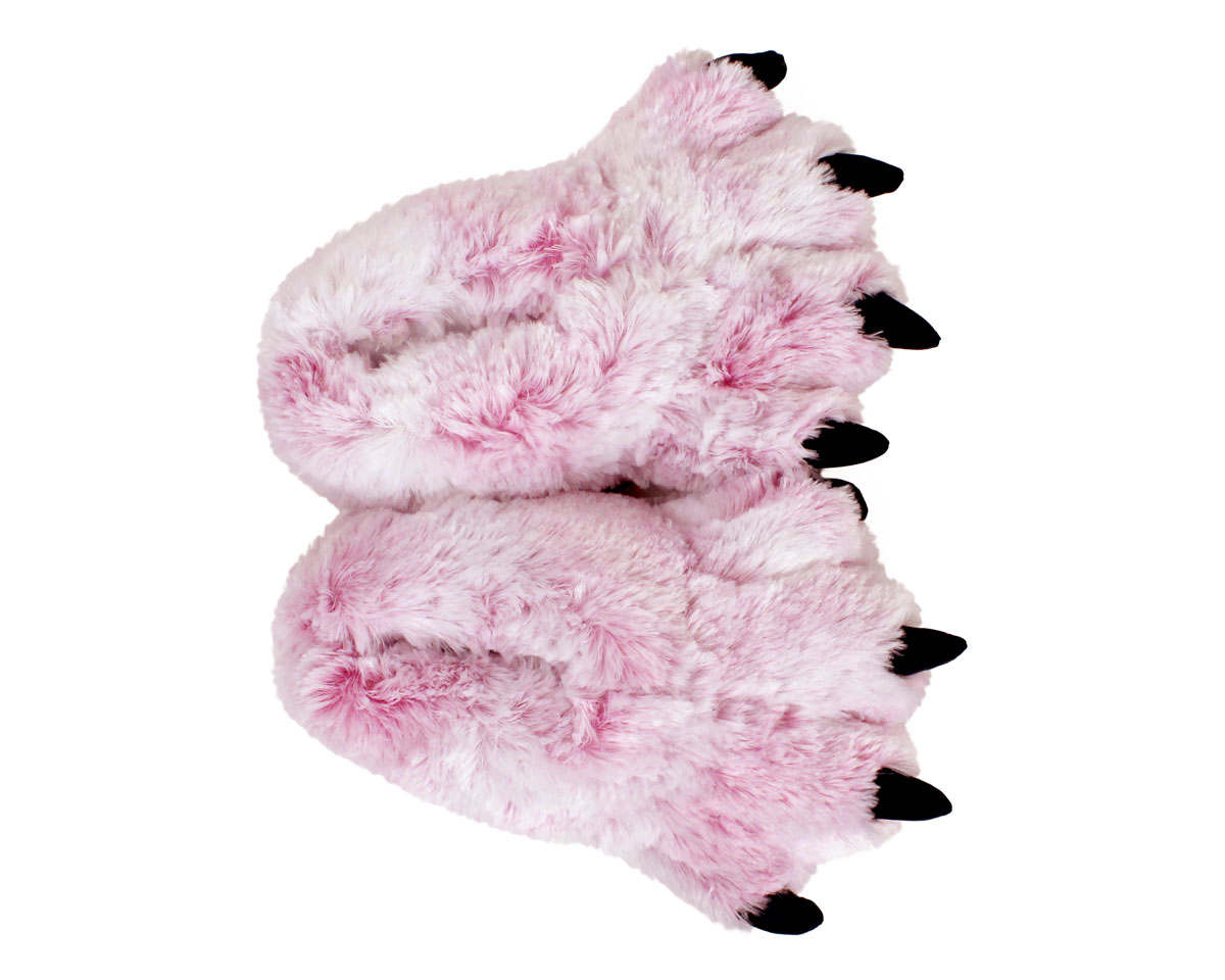 pink bear paw slippers