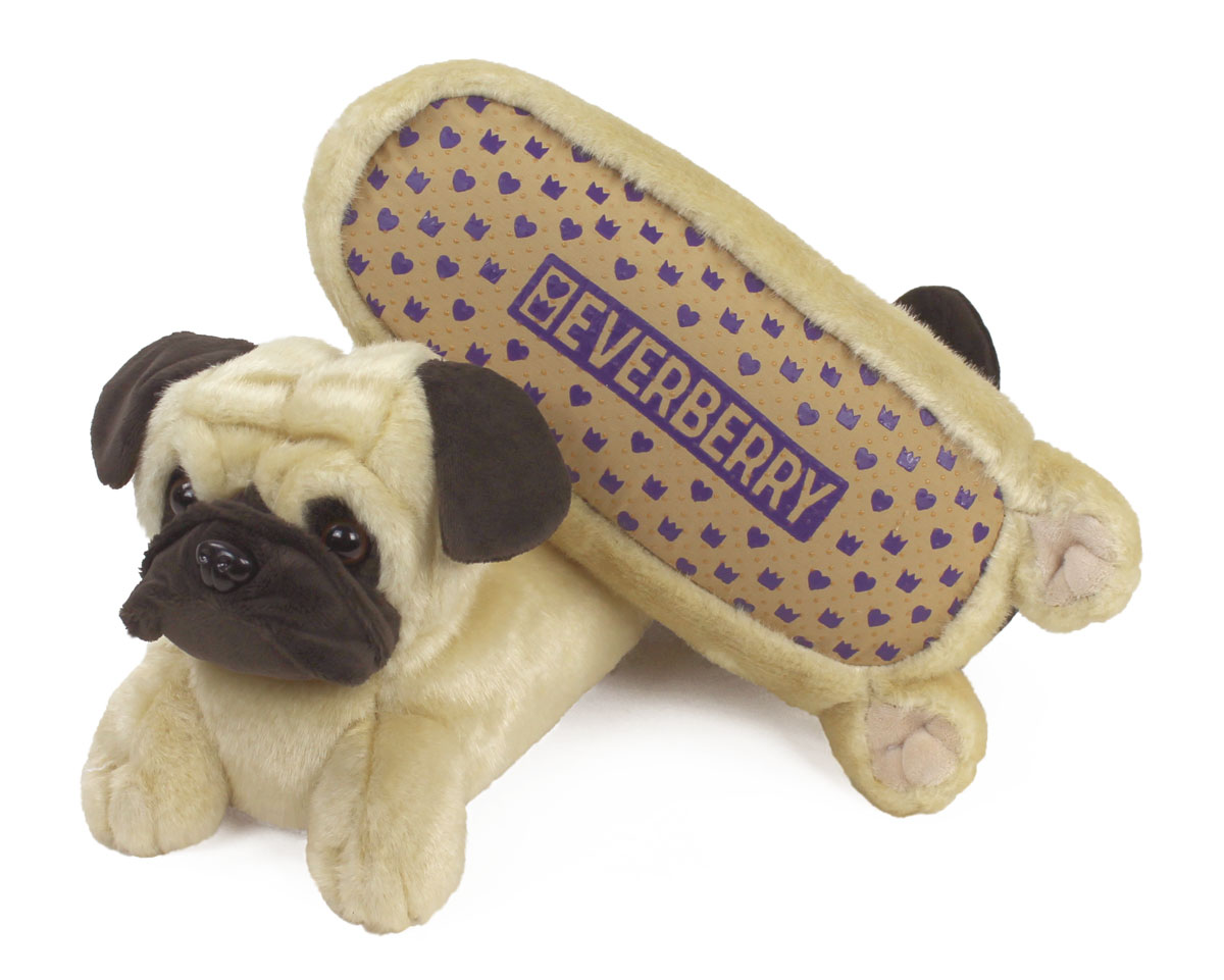 kids pug slippers