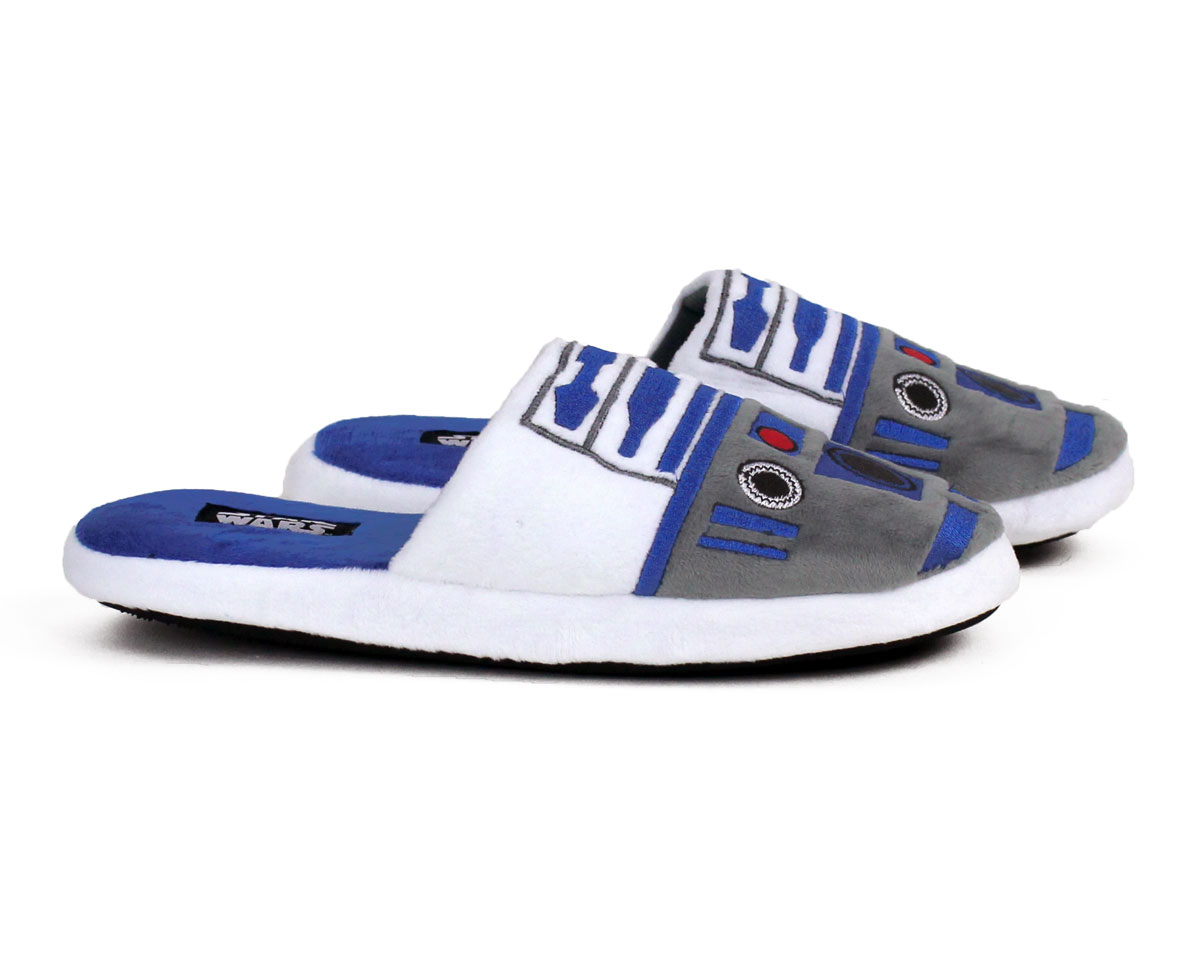 Star Wars R2-D2 Jedi Galactic Empire Embroidered Mule Slippers Lucasfilm 