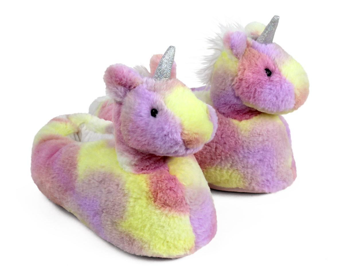 rainbow unicorn slippers