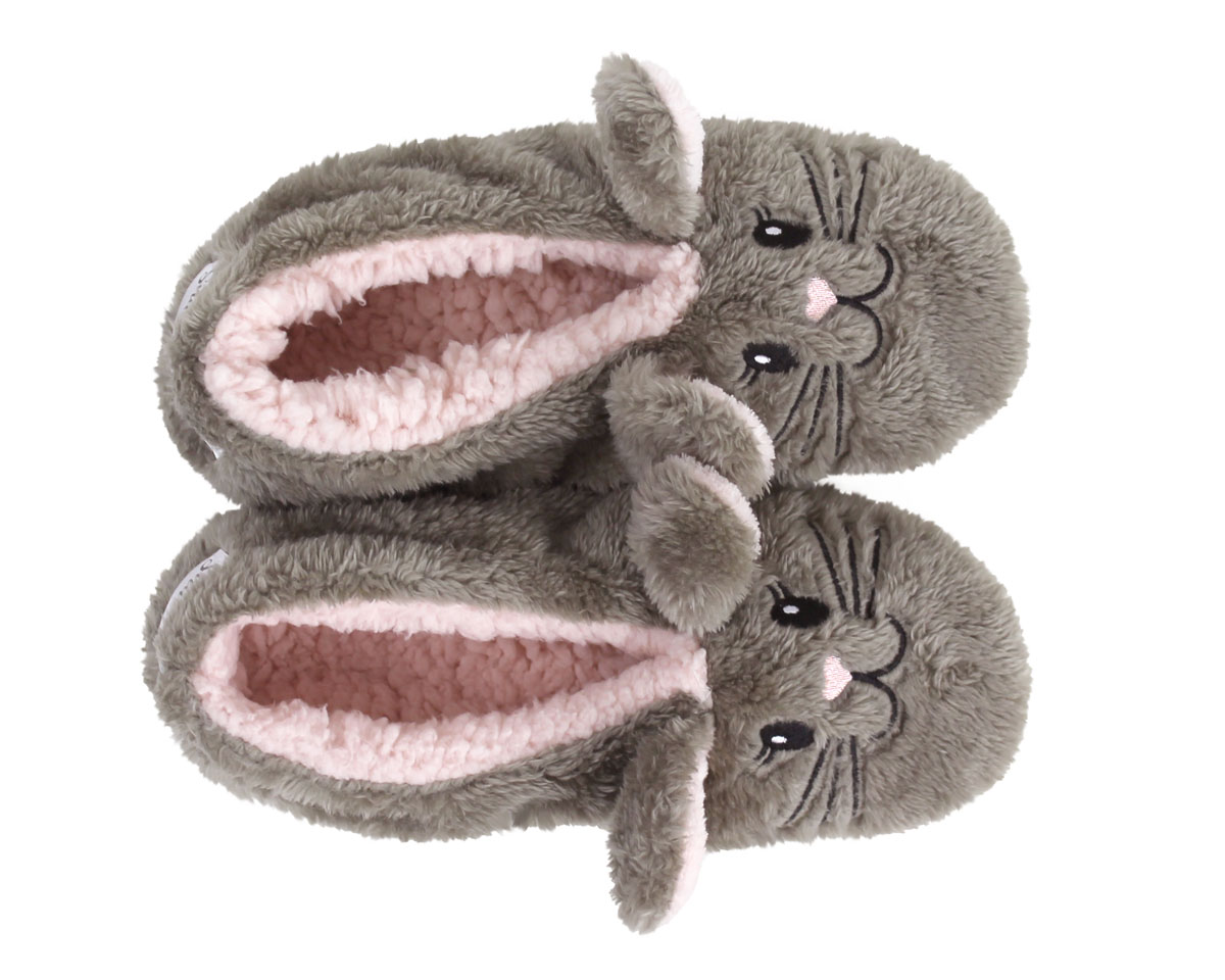 Bunny Rabbit Slipper Socks Soft and Fuzzy No Slip Fun Shoe Size 4-10 NEW 