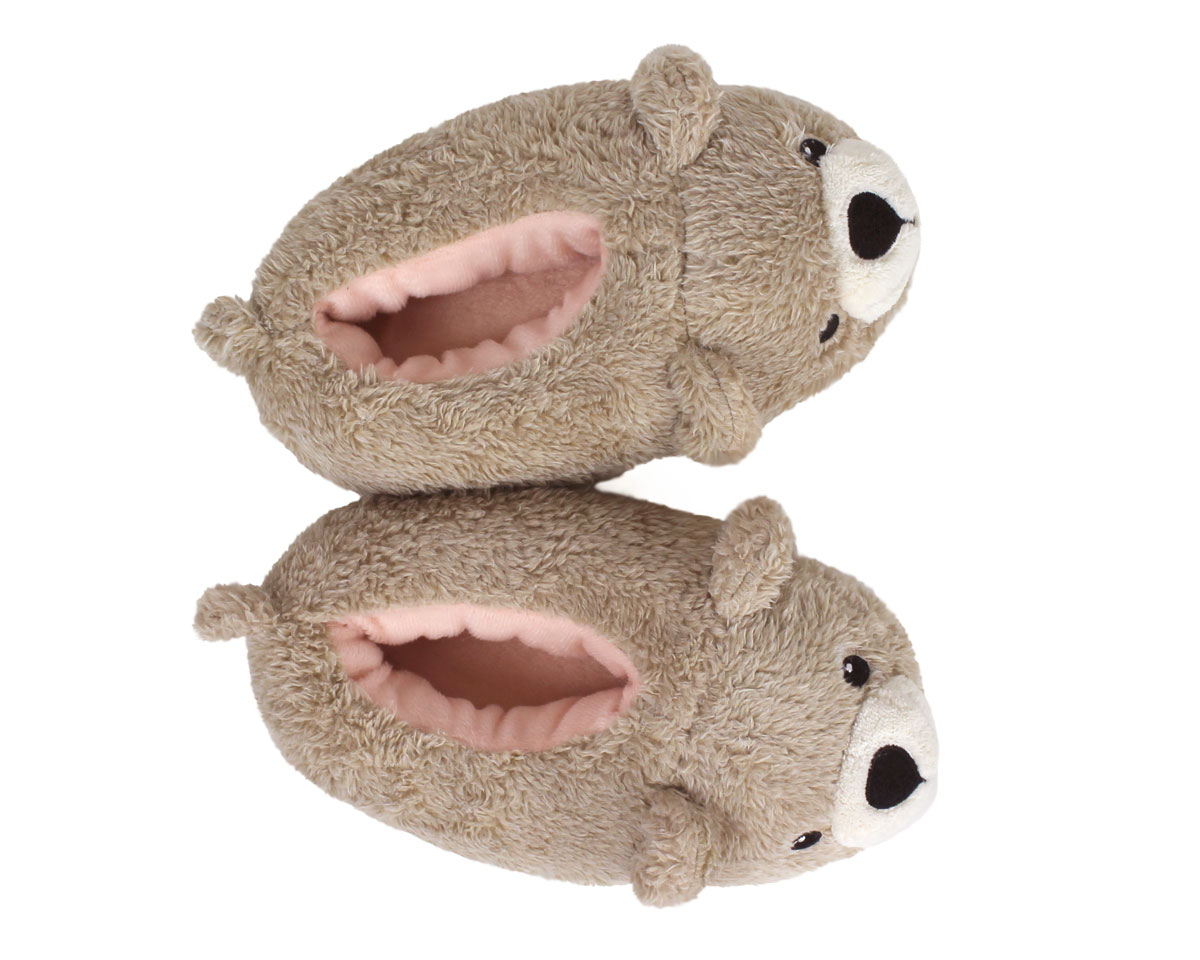 plush teddy bear slippers amazon