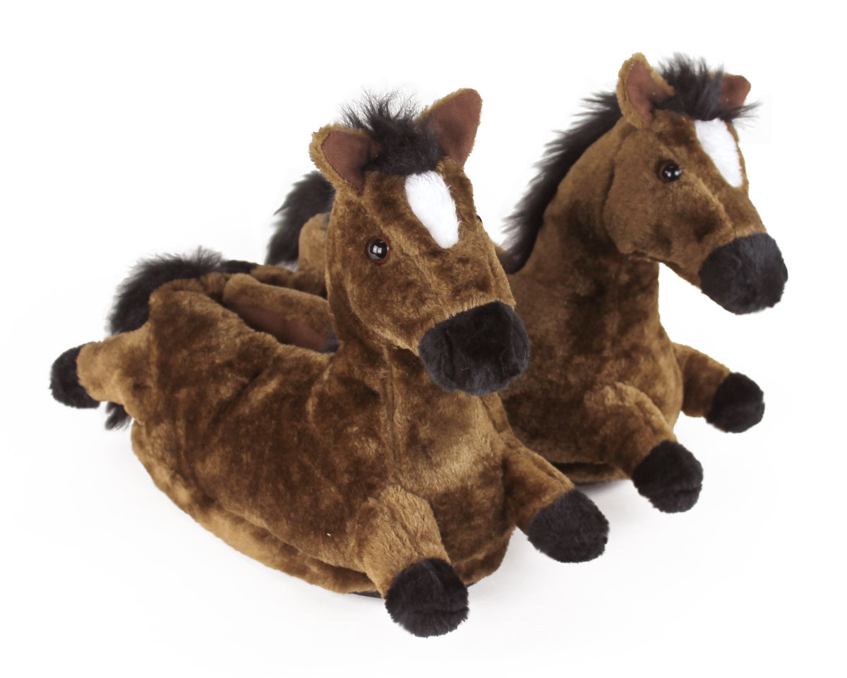 Brown Horse Slippers