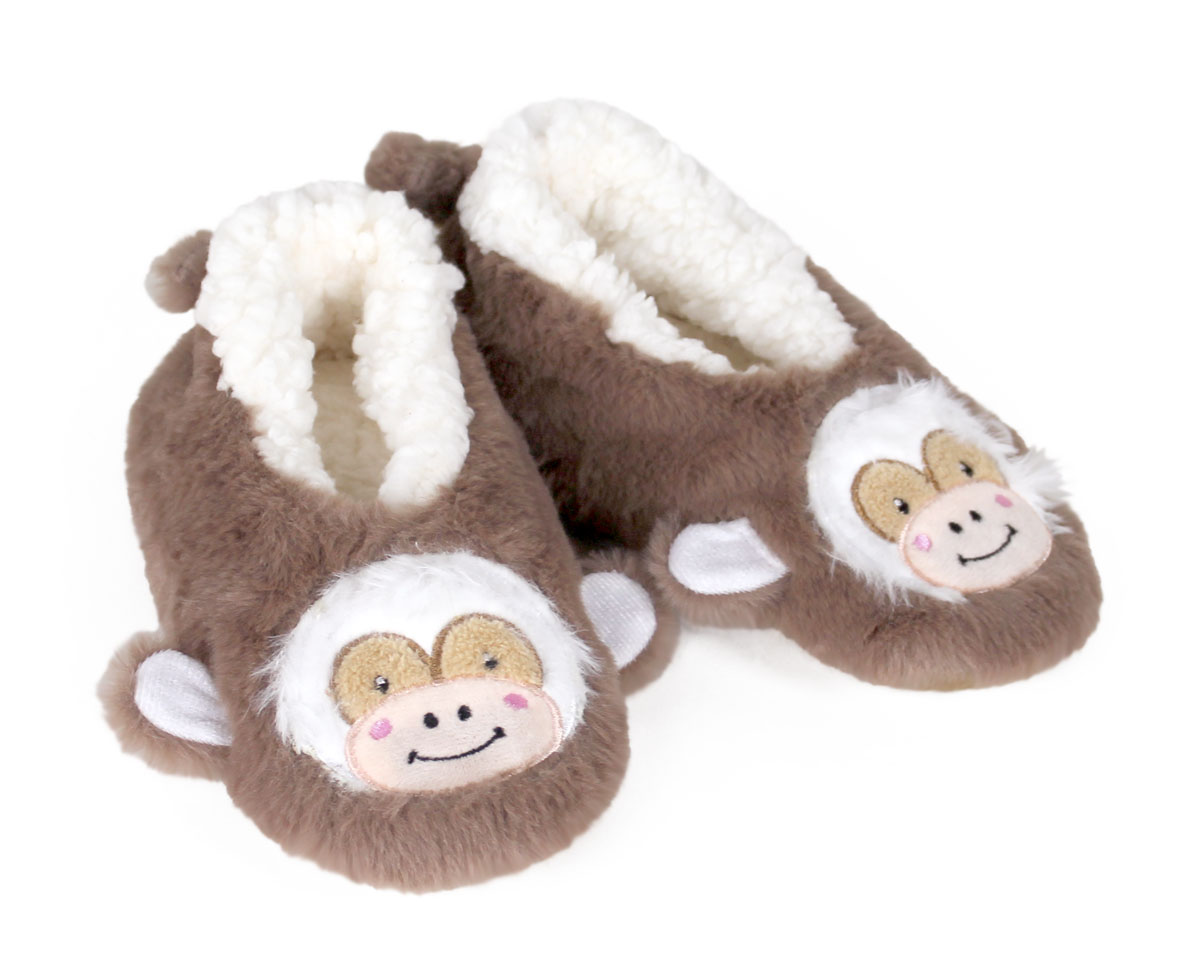 Kids Monkey Sock Slippers