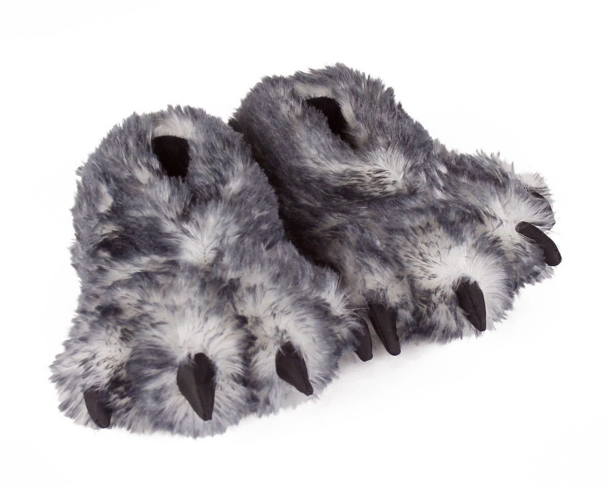 Kids Wolf Paw Slippers