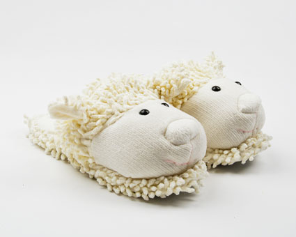 Microwaveable Lamb Animal Slippers