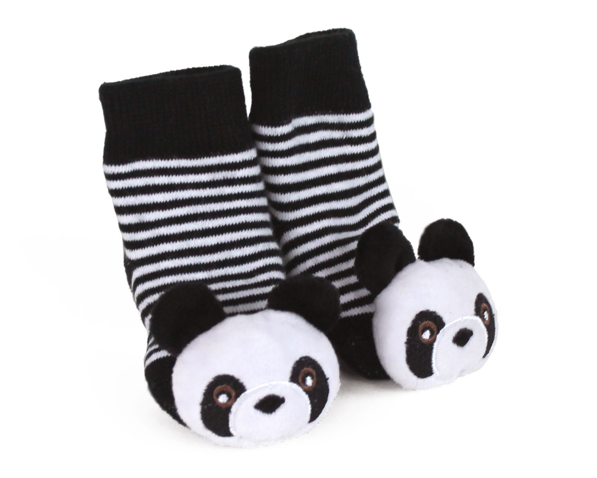 Panda Baby Rattle Socks
