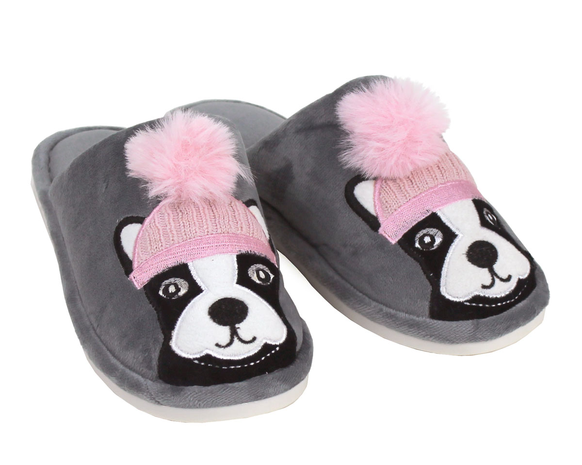 Pom Pom Dog Slippers