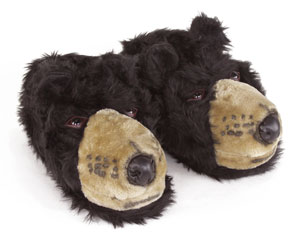 Black Bear Head Slippers