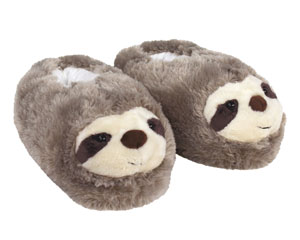 Fuzzy Sloth Slippers