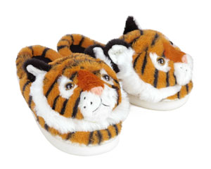 Fuzzy Tiger Slippers