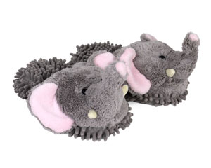 Gray Elephant Slippers