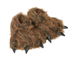 Kids Grizzly Bear Paw Slippers
