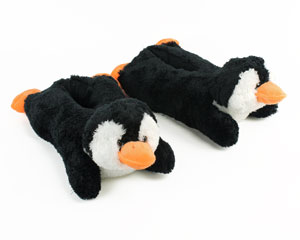 Cozy Penguin Slippers Fuzzy Animal Slippers