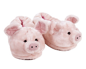 Pink Pig Animal Slippers