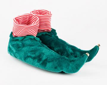 Kids Green Elf Slippers