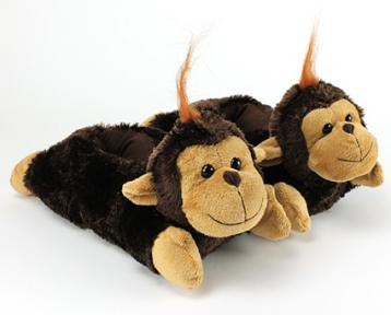Brown Monkey Slippers