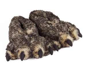 Timber Wolf Paw Slippers