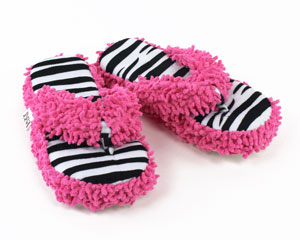 Zebra Stripe Spa Slippers